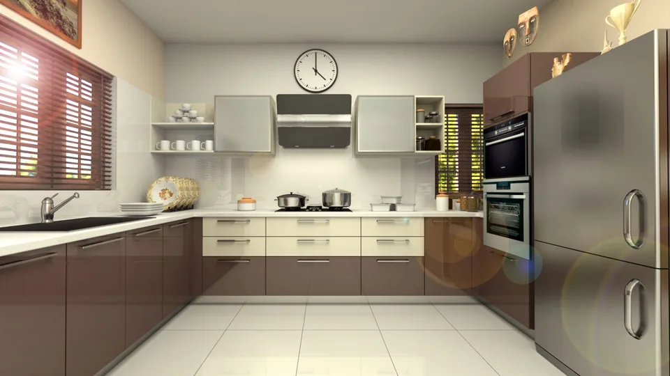Modern modular kitchen design with price guide for Agra homes