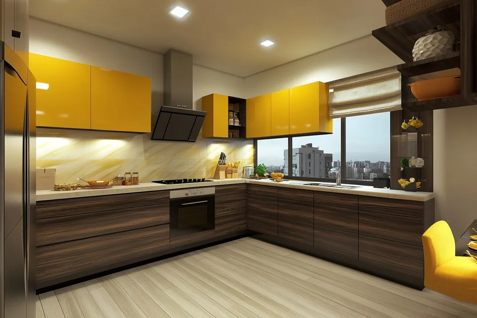 Premium modular kitchen design in Agra by Creation Woodcraft
