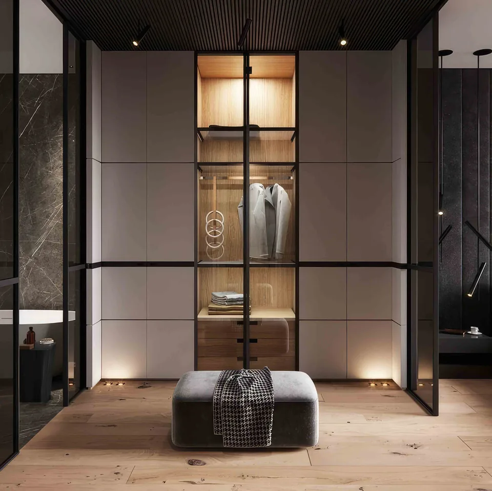 Luxury wardrobe crafted by Creations Woodkraft
